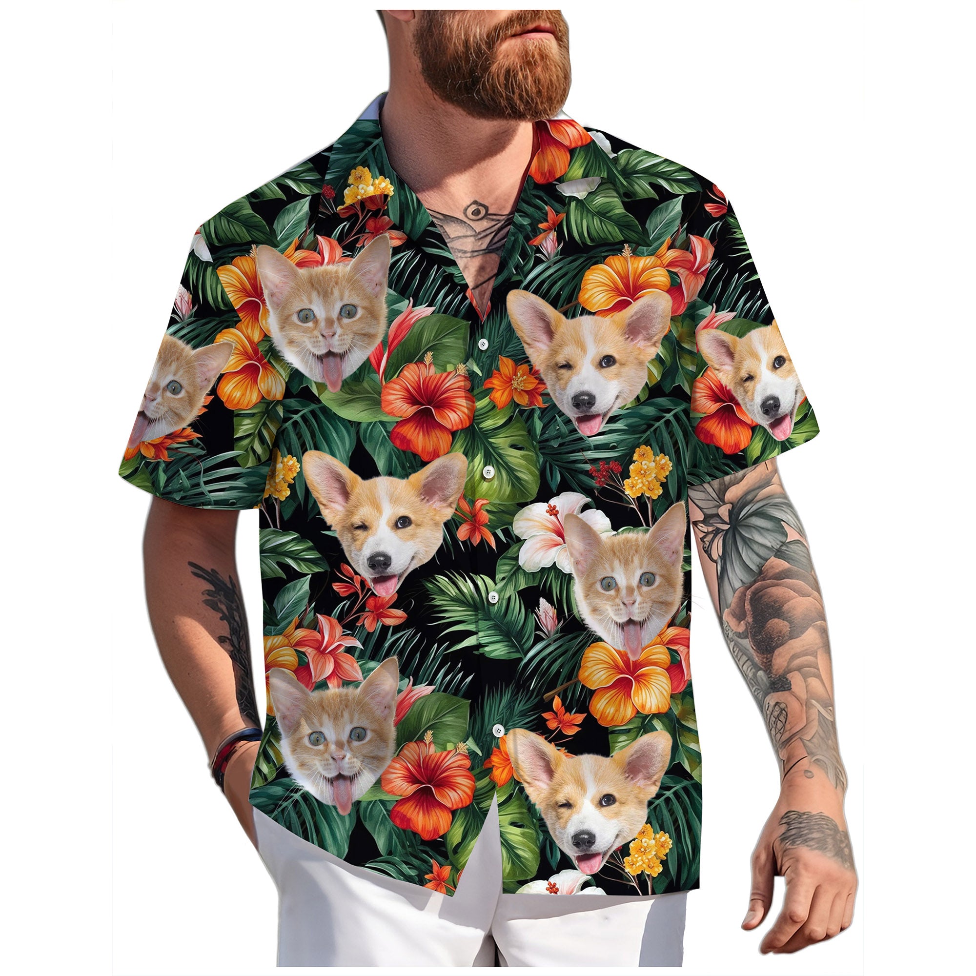 Custom Pet Shirt for Grandpa, Funny Summer Gift for Dog Loving Dads