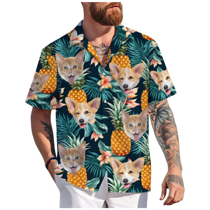 Dog Face Hawaiian Shirt, Cool Vacation Gift for Husband or Boyfriend