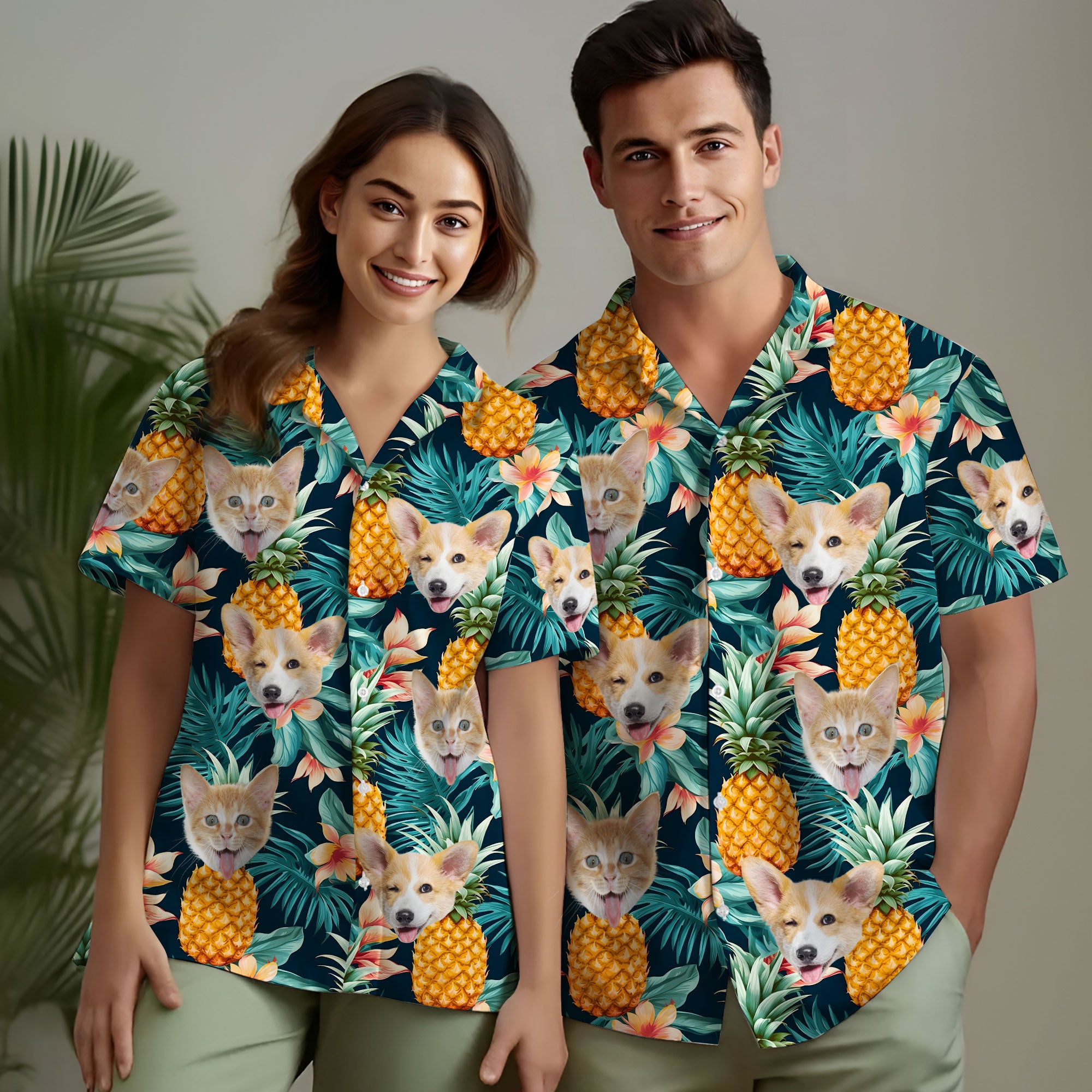 Dog Face Hawaiian Shirt, Cool Vacation Gift for Husband or Boyfriend
