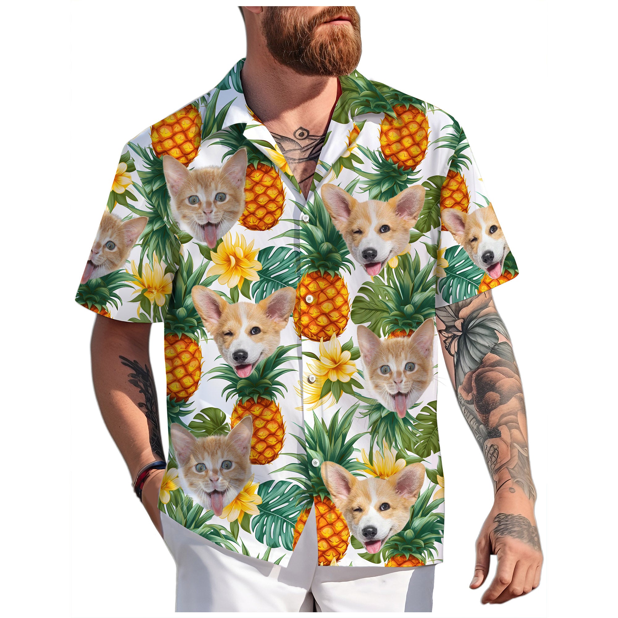 Custom Pet Face Shirt, Funny Gift for Brother, Uncle, or Pet Dad
