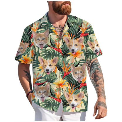 Funny Pet Face Aloha Shirt, Matching Outfit for Kids, Youth, or Teens