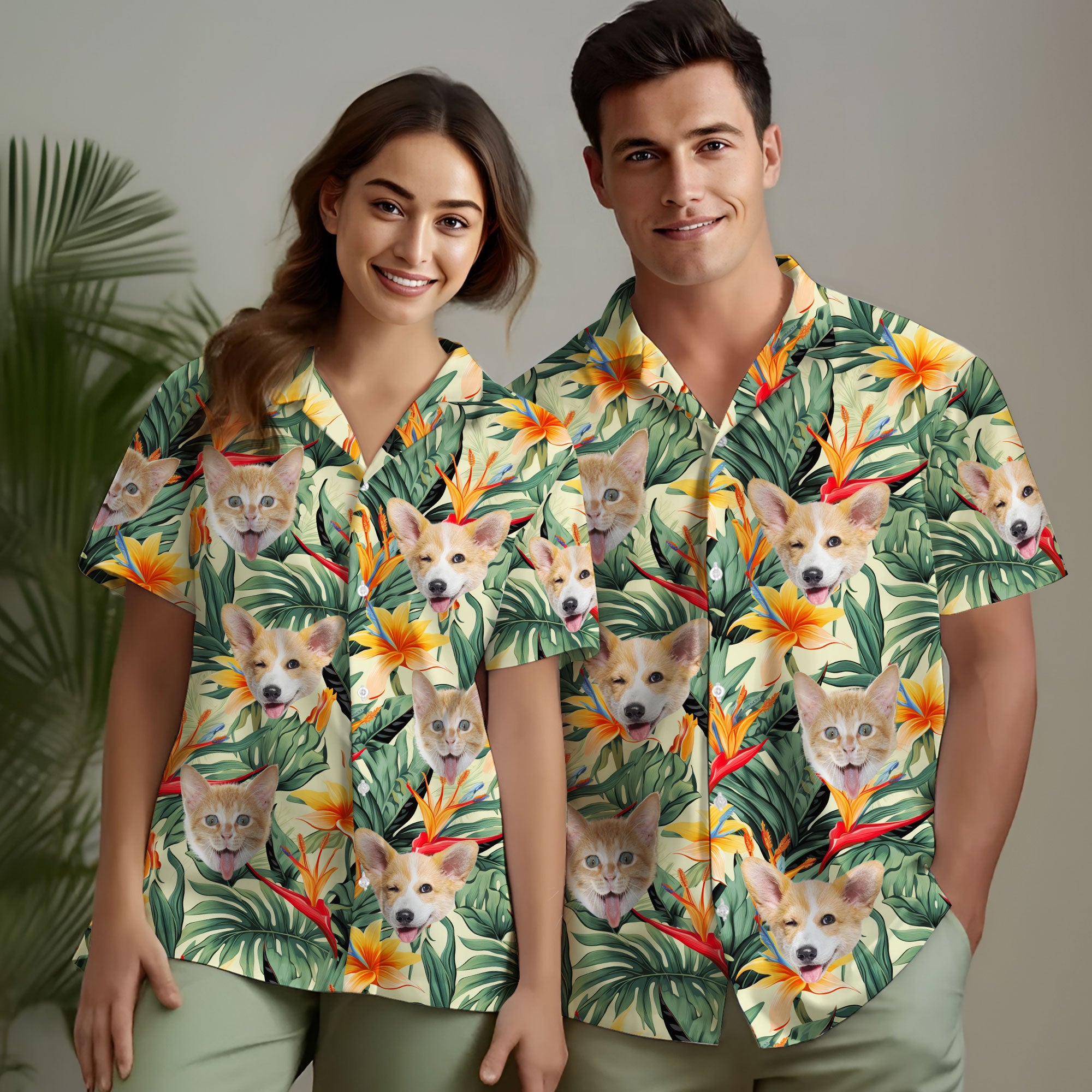 Funny Pet Face Aloha Shirt, Matching Outfit for Kids, Youth, or Teens