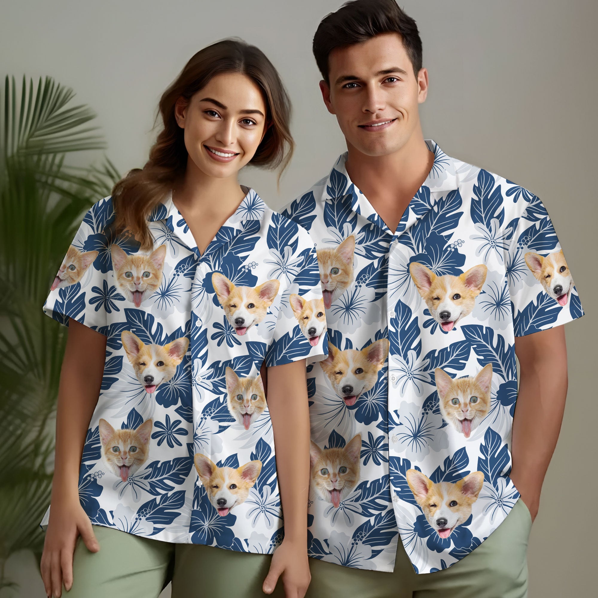 Custom Hawaiian Shirt with Pet Photo, Unique Gift for Mom or Wife