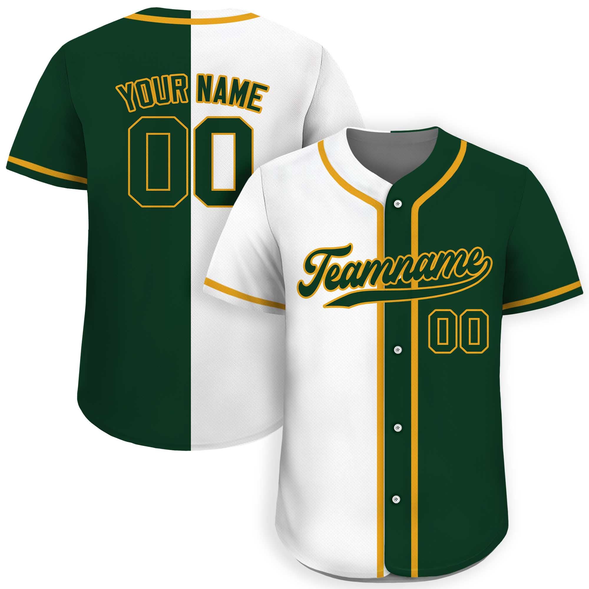 Custom Split Baseball Jersey for Men Women Youth Kid with Teamname Name Number D4