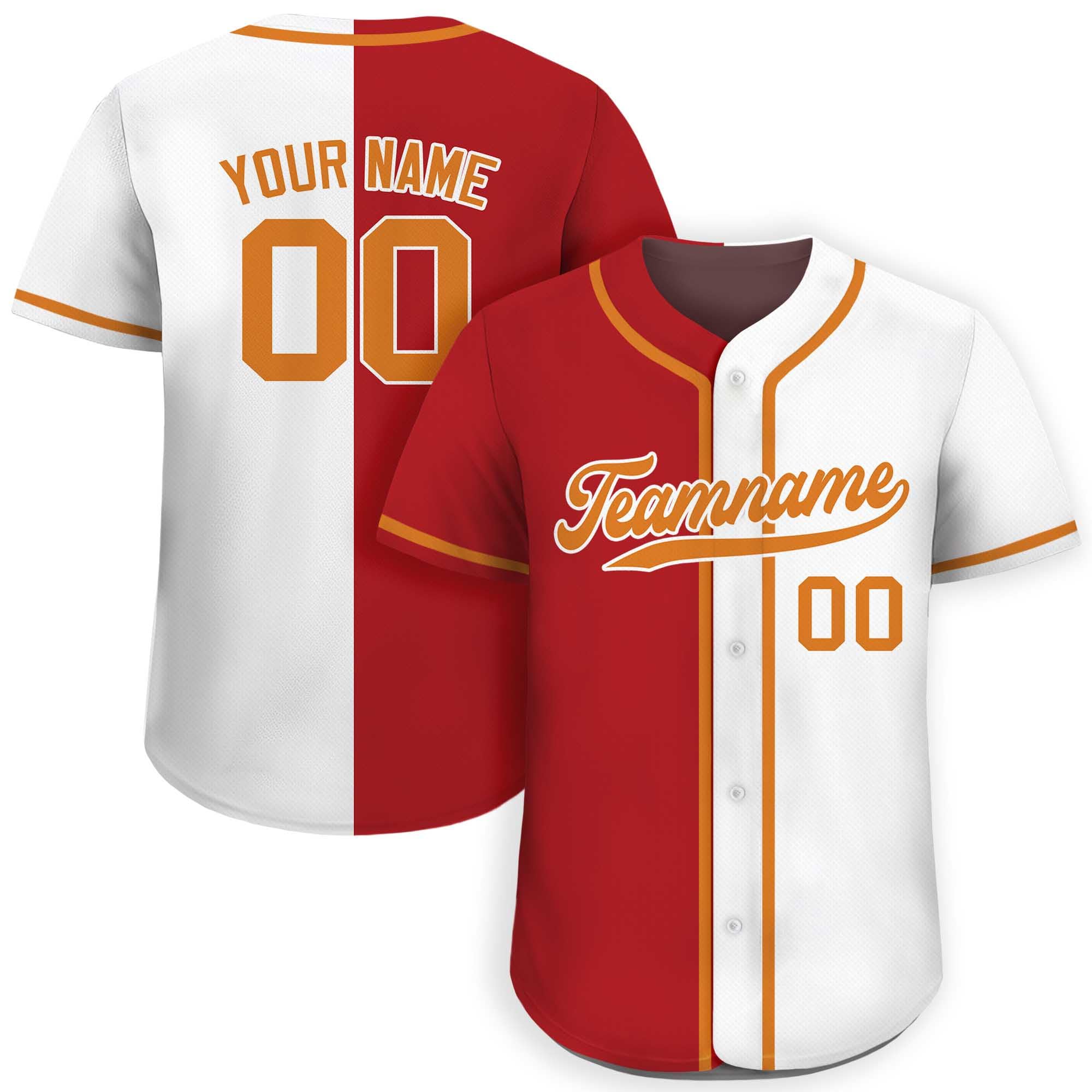 Custom Split Baseball Jersey for Men Women Youth Kid with Teamname Name Number D6