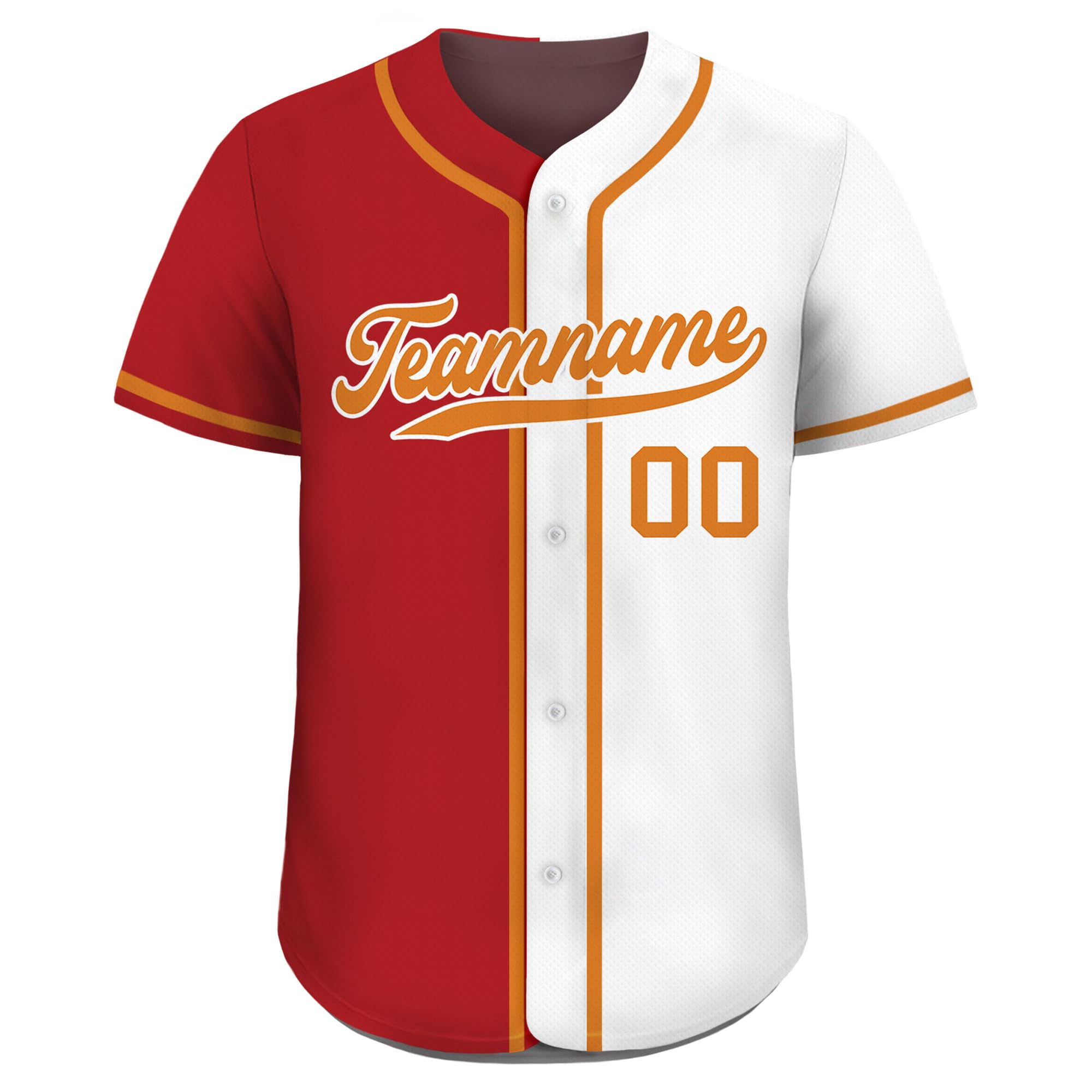 Custom Split Baseball Jersey for Men Women Youth Kid with Teamname Name Number D6