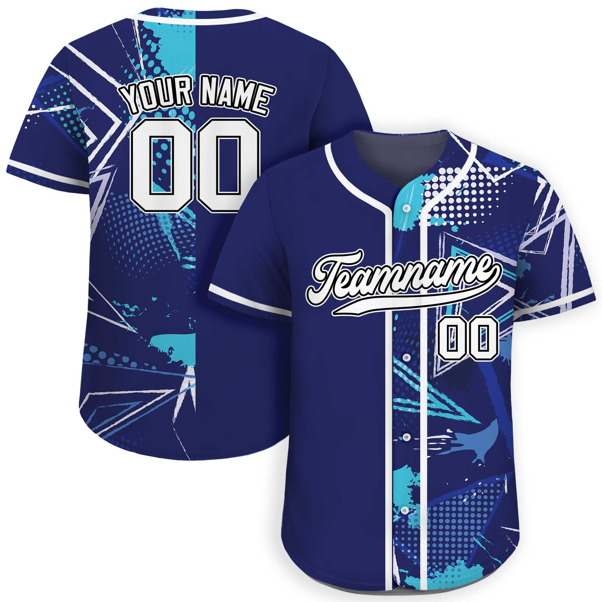 Custom Split Baseball Jersey for Men Women Youth Kid with Teamname Name Number D7