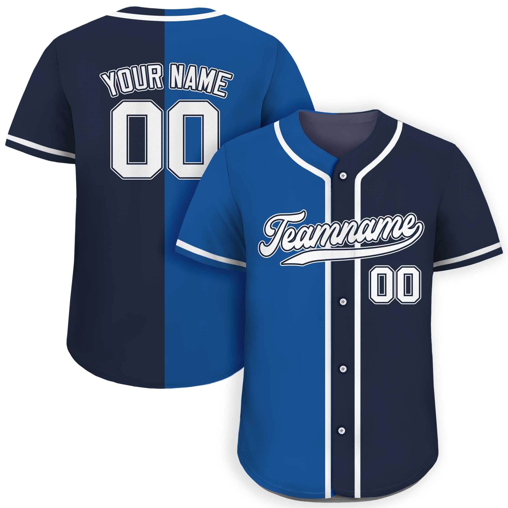 Custom Split Baseball Jersey for Men Women Youth Kid with Teamname Name Number D8