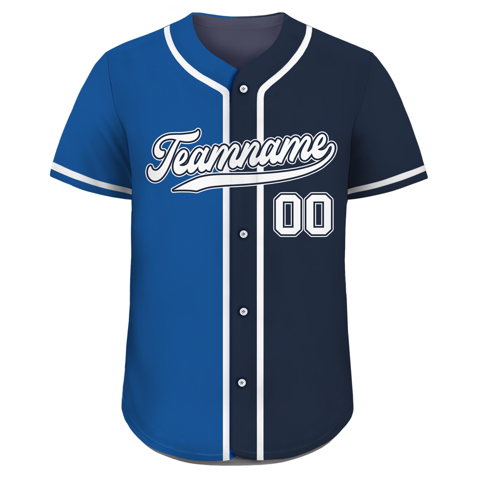 Custom Split Baseball Jersey for Men Women Youth Kid with Teamname Name Number D8