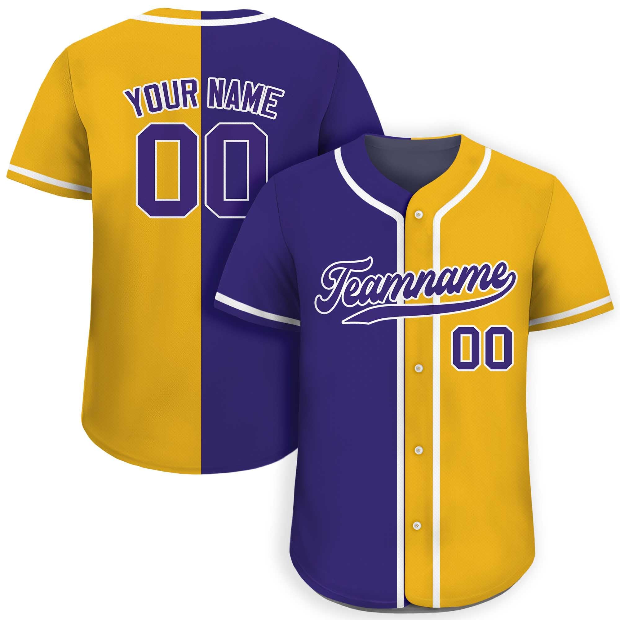 Custom Split Baseball Jersey for Men Women Youth Kid with Teamname Name Number D9