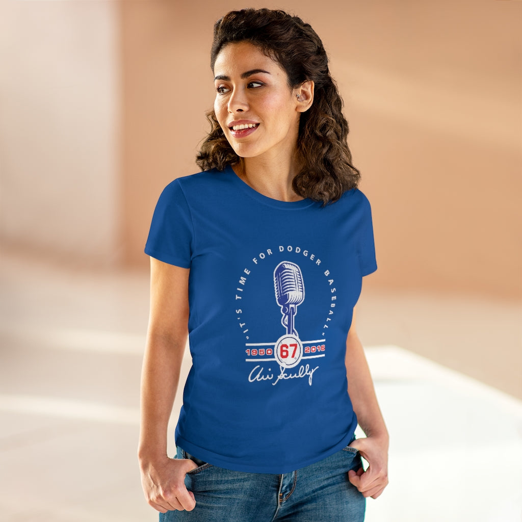 Vin Scully - Women's Midweight Cotton Tee - B0B8Z717QX