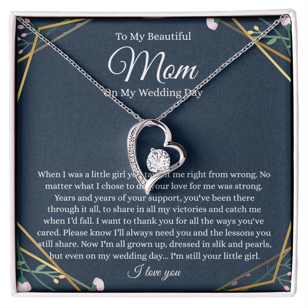 Mom on Wedding - Forever Love Necklace - B0BHPSQ25P